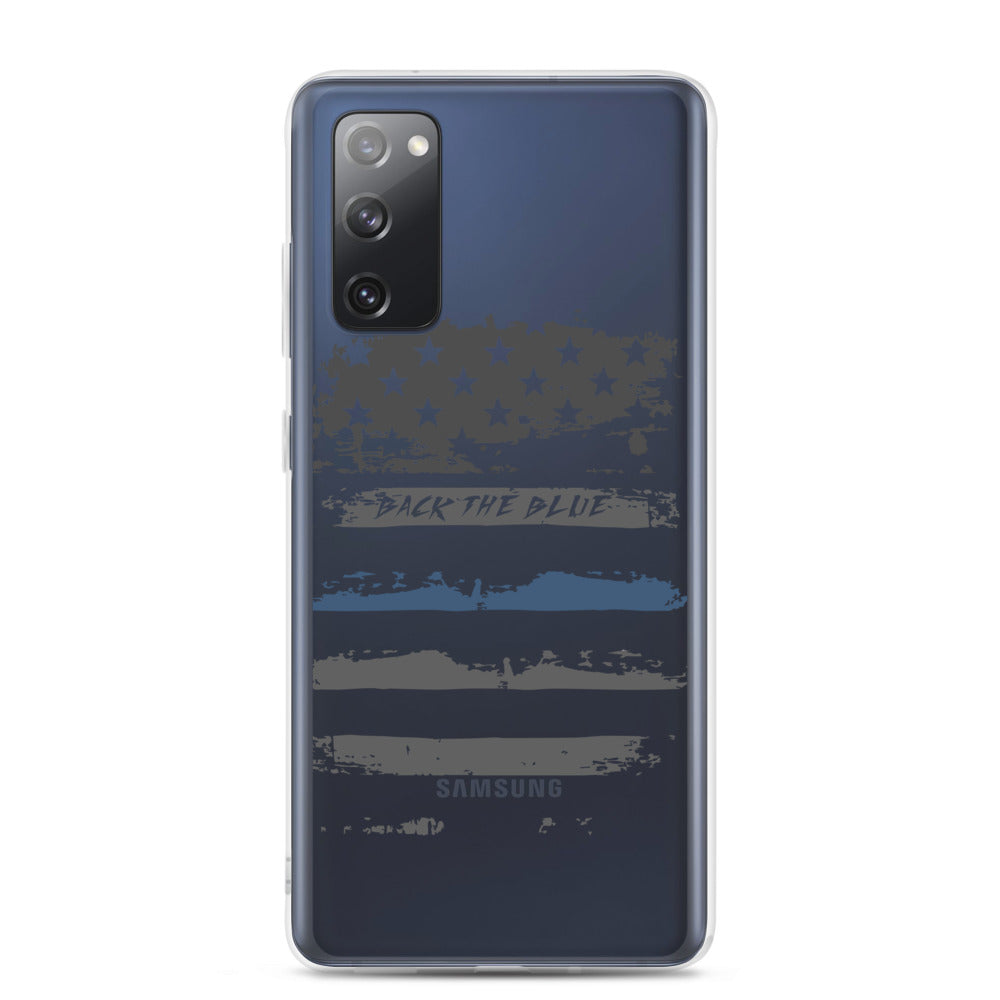 Back The Blue Clear Samsung Case