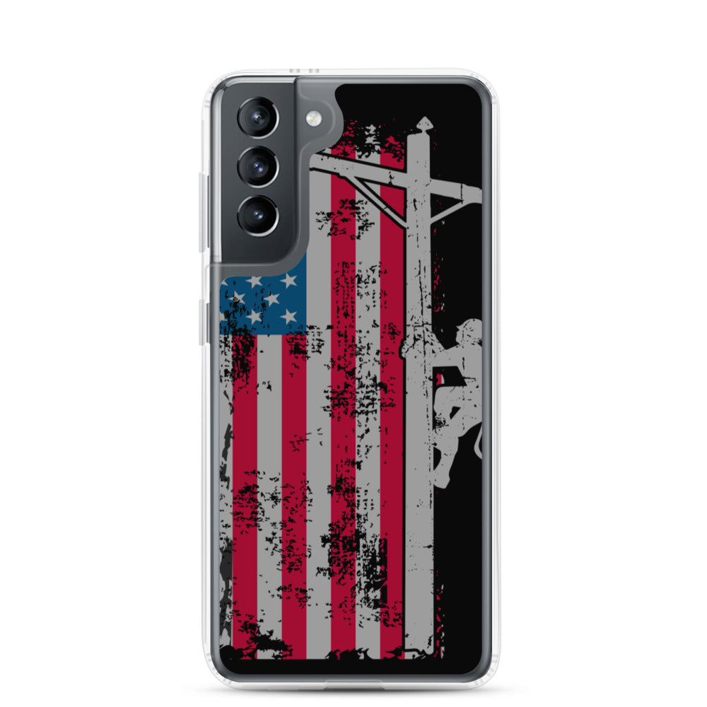 American Flag Lineworker Samsung Case