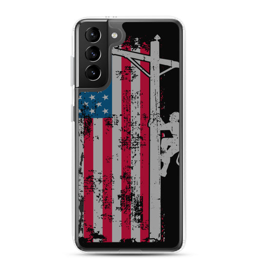 American Flag Lineworker Samsung Case