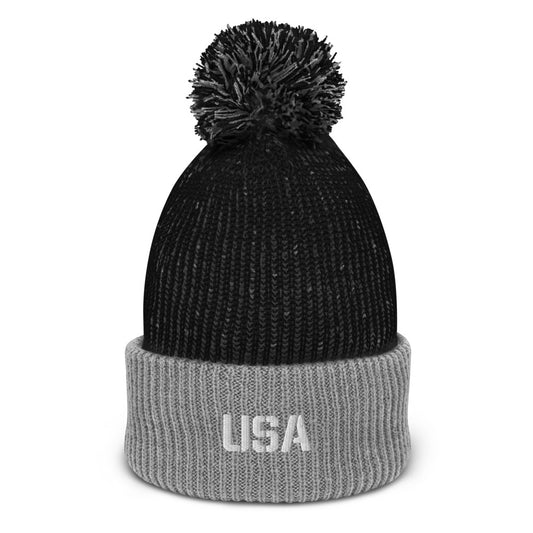 Patriotic USA Pom-Pom Beanie