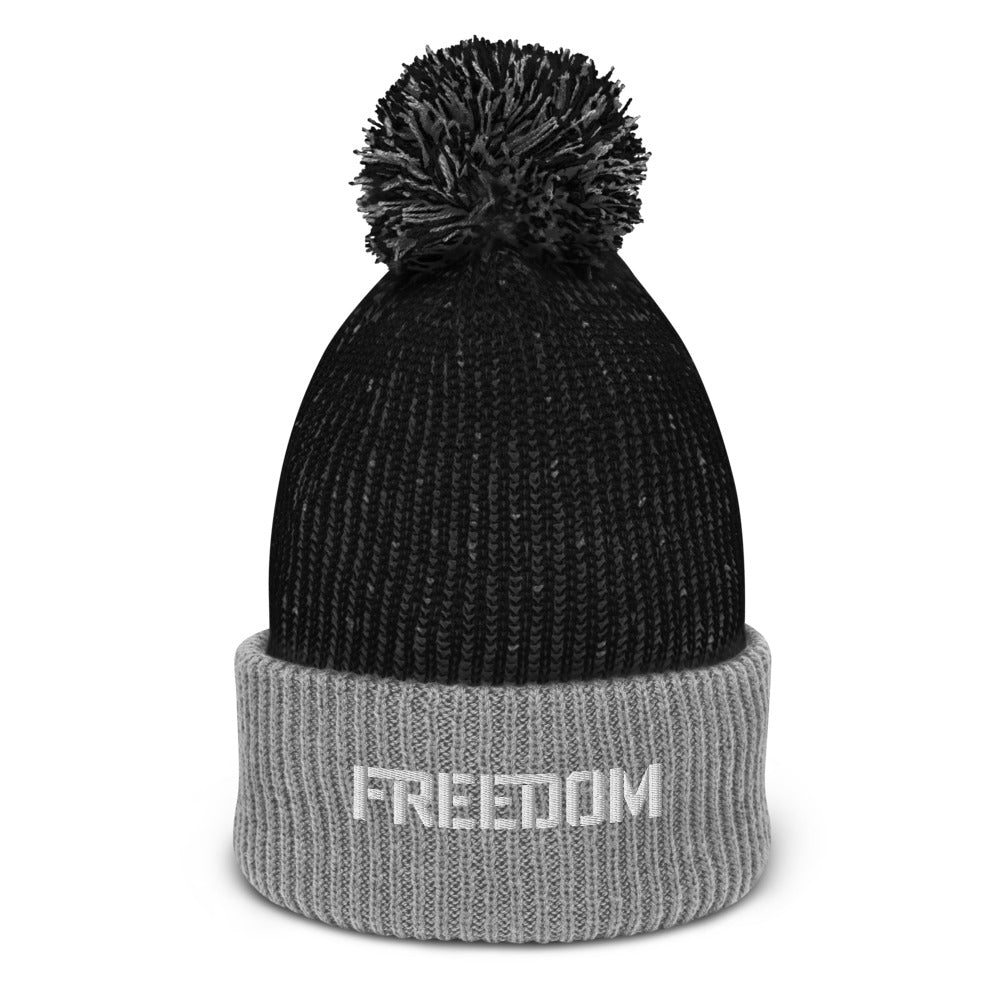 Patriotic Freedom Pom-Pom Beanie