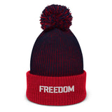 Patriotic Freedom Pom-Pom Beanie