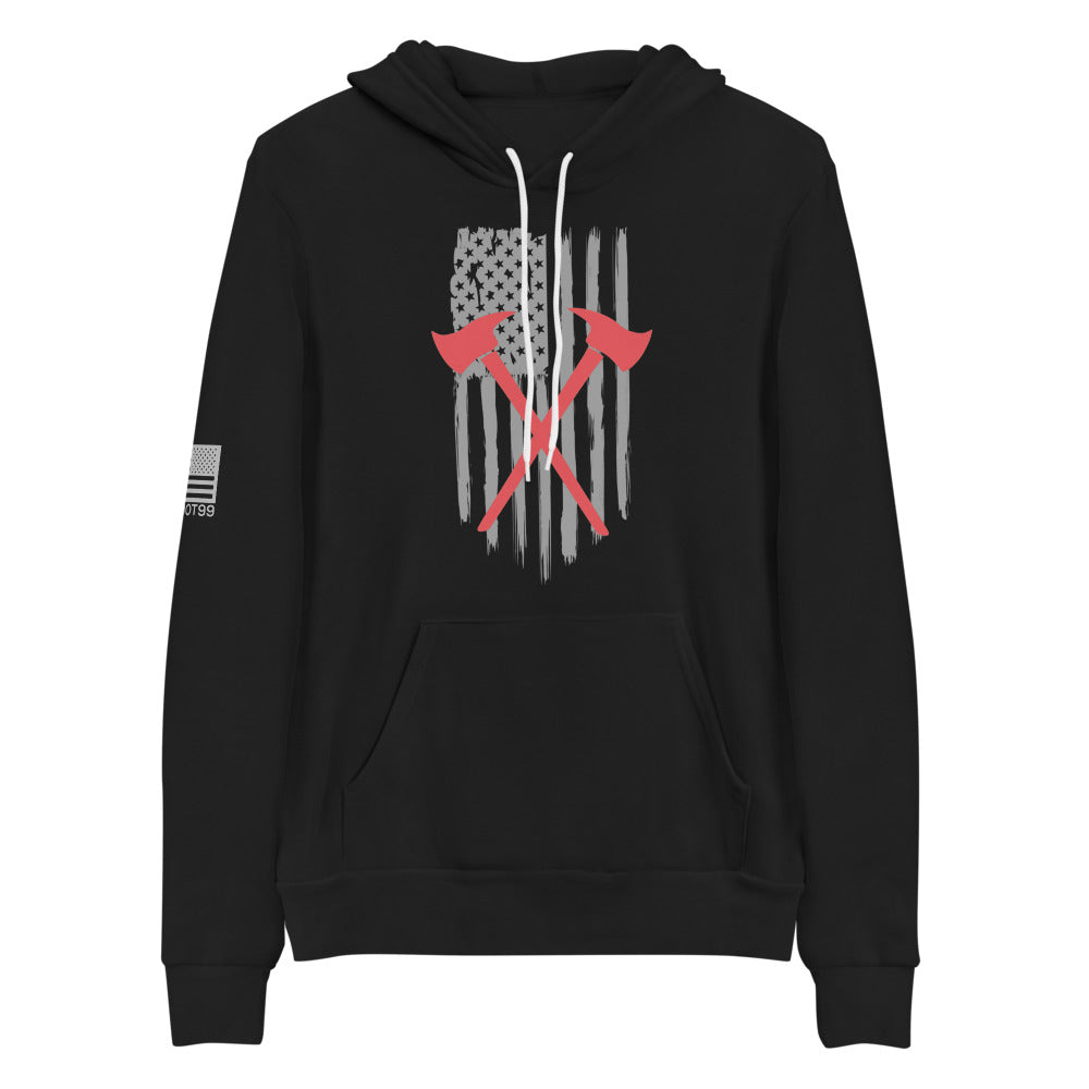 Firefighter American Flag His/Her hoodie