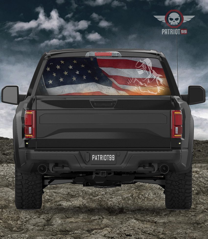 Proud USA Welder Back Window Decal