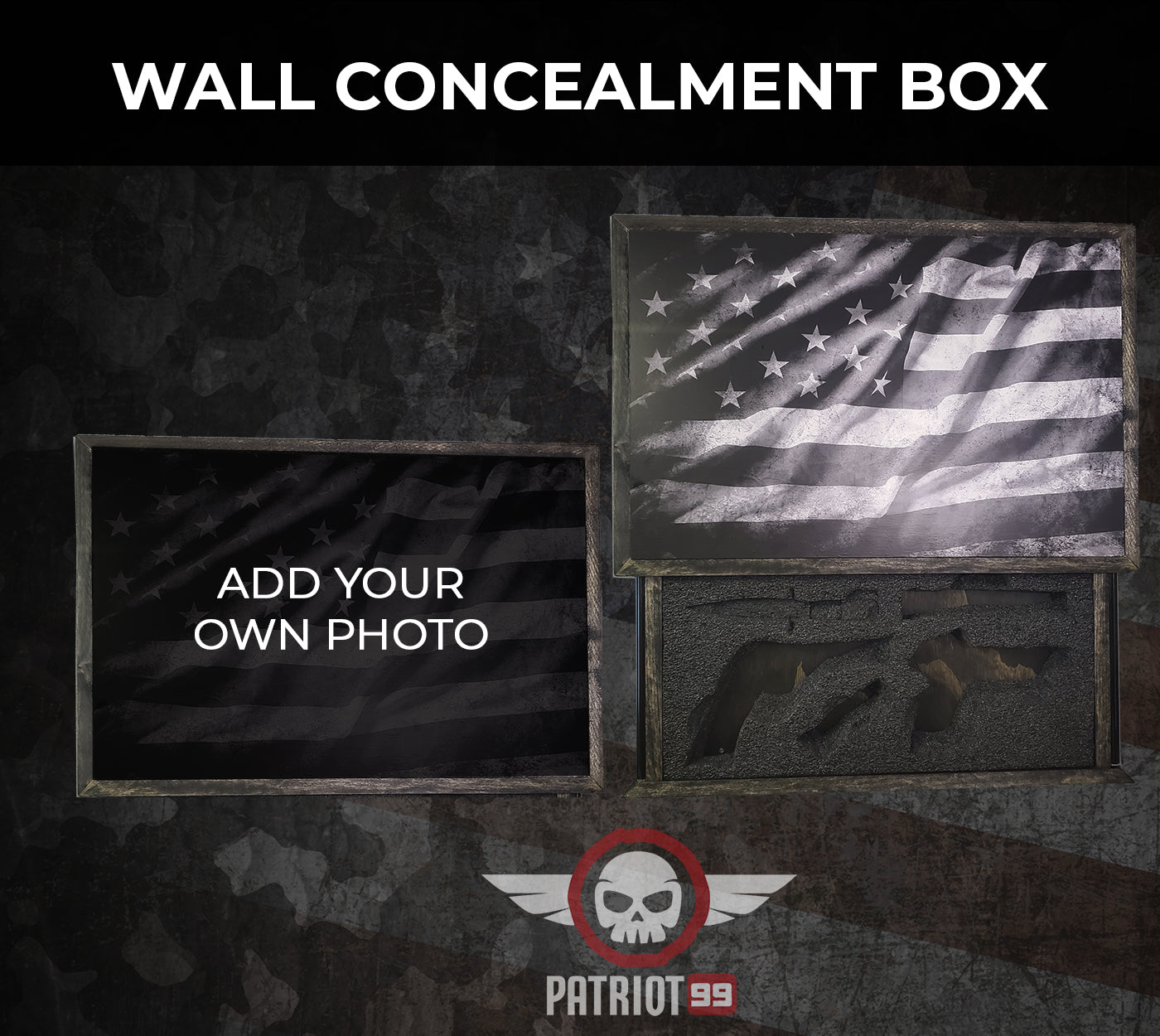 Wall Concealment Photo Flag Box